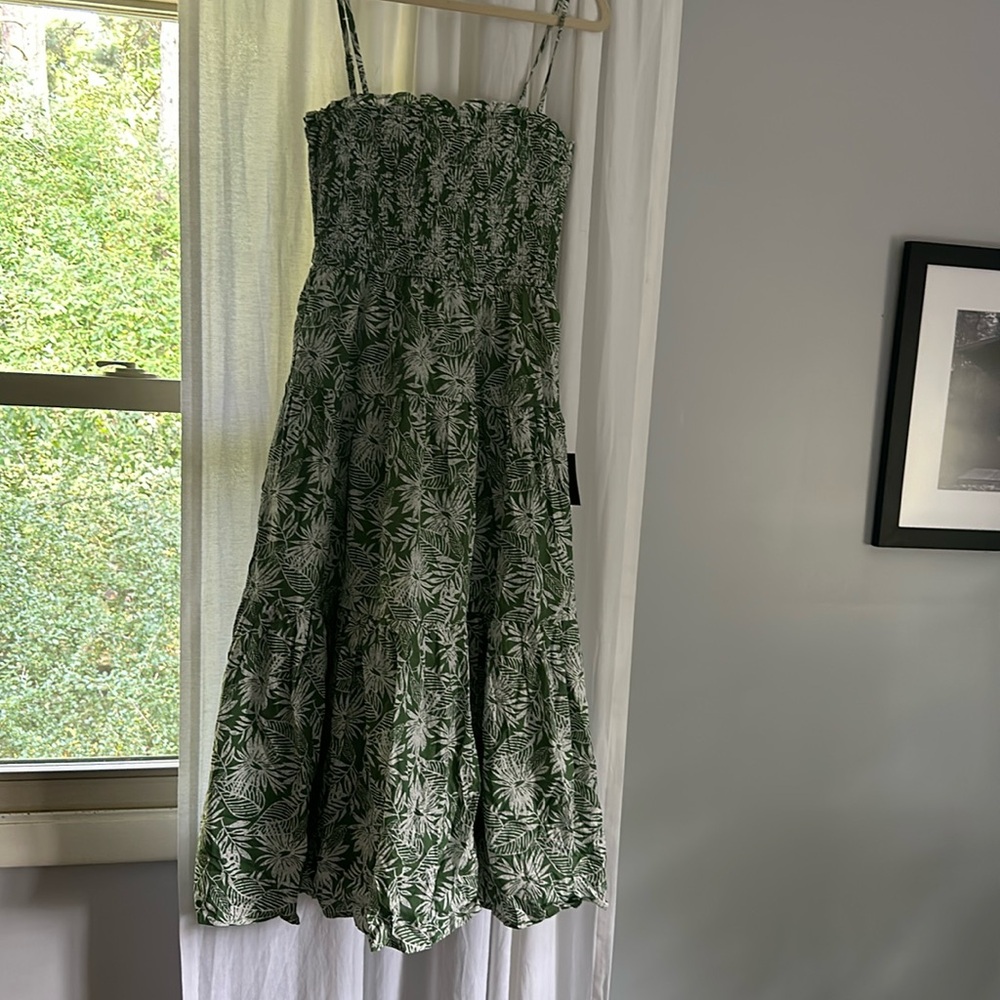 Green floral Lulus dress
